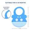 Easy Clean Crumb Catcher Silicone Bib