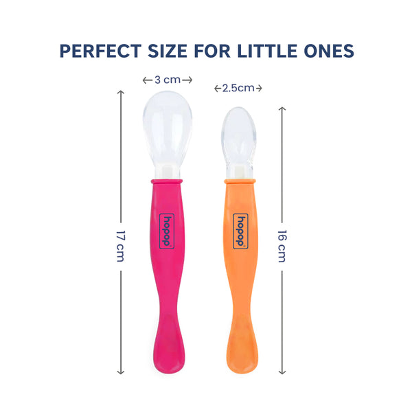 Baby Self-Feeding Spoons – Pack of 2, Gentle on Gums and Dishwasher Safe