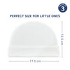 Soft & Comfortable Cotton Baby Caps - Pack of 3 ( White) - hopop.in