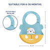 Easy Clean Crumb Catcher Silicone Bib - hopop.in