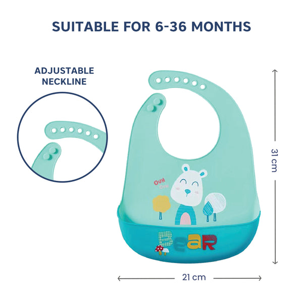 Hopop Easy Clean Crumb Food Catcher Silicone Bib