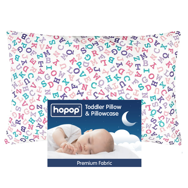 Hopop Soft & Breathable Premium Cotton Toddler Pillow with Pillowcase