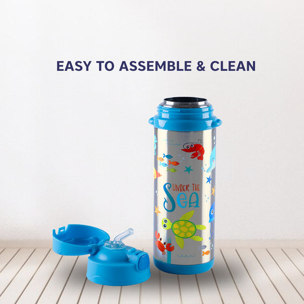 Hopop Insulated Stainless Steel Sipper Water Bottle for Kids - 480ml