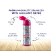 Insulated Stainless Steel Sipper Water Bottle for Kids - 480 ml - hopop.in