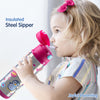 Insulated Stainless Steel Sipper Water Bottle for Kids - 480 ml - hopop.in