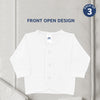 Front Open Full Sleeves Cotton Vest - Pack of 3