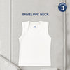Baby Envelope Neck Sleeveless Vest - Pack of 3