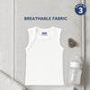 Baby Envelope Neck Sleeveless Solid Patterned Vest - Pack of 3
