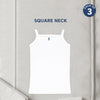 Baby Girl's Sleeveless Cotton Camisole Vest- Pack of 3