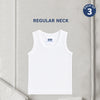 Baby Round Neck Sleeveless Vest - Pack of 3