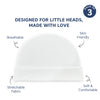 Soft & Comfortable Cotton Baby Caps - Pack of 3 ( White) - hopop.in