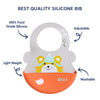 Easy Clean Crumb Catcher Silicone Bib - hopop.in