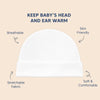 Hopop Soft & Comfortable Cotton Baby Caps - Pack of 3 (White)