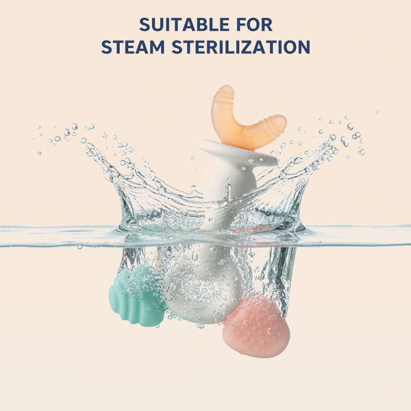 Hopop Silicone Baby Teether, Sensory Chew Toy for Gum Relief - Assorted