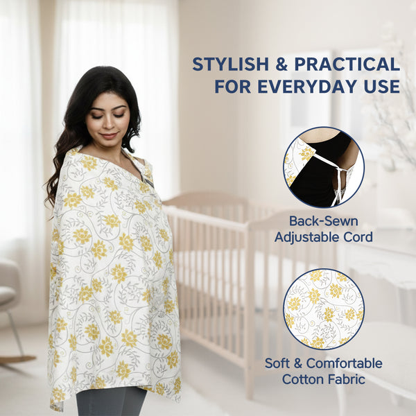Hopop Multi-Purpose Nursing Cover for Breastfeeding, Car Seat & Stroller- Assorted
