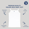 Baby Girl's Sleeveless Cotton Camisole Vest- Pack of 3