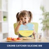 Easy Clean Crumb Catcher Silicone Bib - hopop.in
