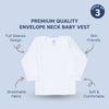 Baby Envelope Neck Full Sleeve Vest - Pack of 3