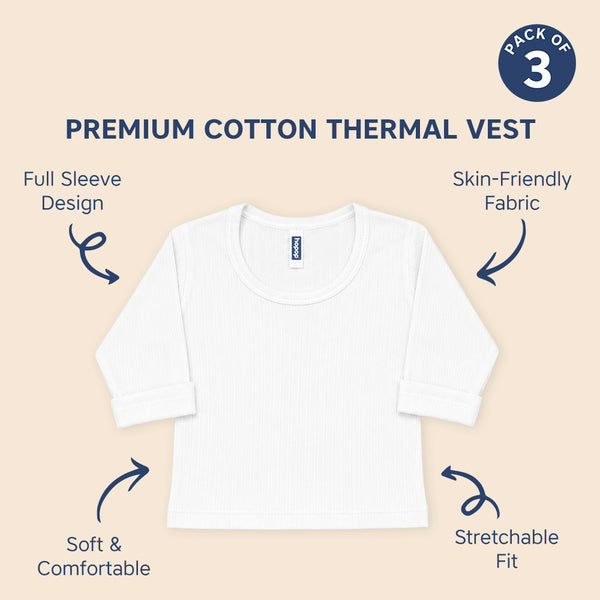 Baby Winter Thermal Full Sleeves Top Pack of 3