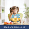 Easy Clean Crumb Catcher Silicone Bib - hopop.in
