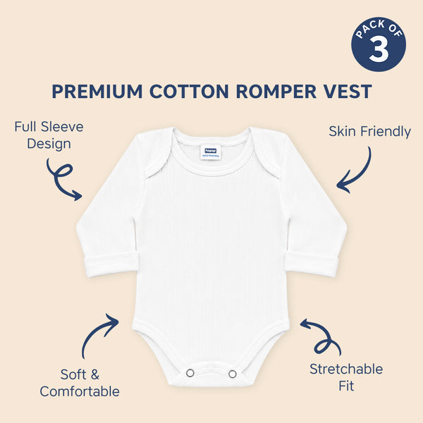 Baby Thermal Full Sleeve Romper Pack of 3