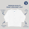 Front Open Full Sleeves Cotton Vest - Pack of 3
