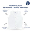 Baby Front Open Thermal Sleeveless Vest - Pack of 3 - hopop.in