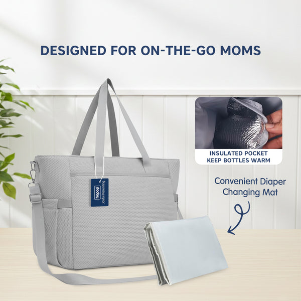 Tote Diaper Bag with Changing Mat