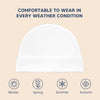 Hopop Soft & Comfortable Cotton Baby Caps - Pack of 3 (White)