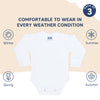 Hopop Baby Cotton Round Neck Full Sleeve Romper Pack of 3 - White