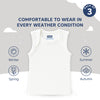 Baby Envelope Neck Sleeveless Solid Patterned Vest - Pack of 3