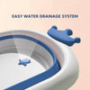 Foldable deluxe baby bath tub with non-slip bottom