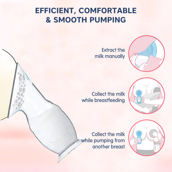 Hopop Natural Fit Silicone Manual Breast Pump - Gentle & Portable