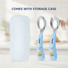 Hopop Stainless Steel Spoon & Fork Set with Travel Case - Portable Cutlery