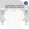 "Infant full sleeve cotton vest set – 3 pack envelope neck baby vests"