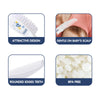 Soft Bristles Baby Comb & Brush Set - White - hopop.in