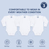 Baby Cotton Round Neck Full Sleeves Romper -Pack of 3