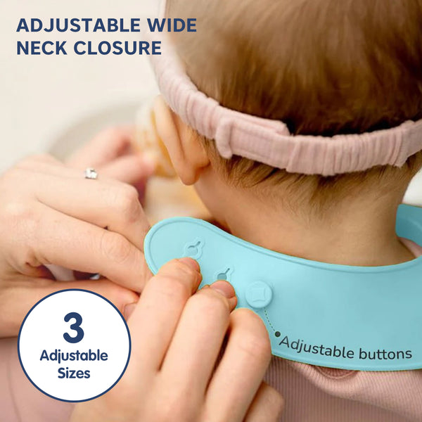 Hopop Easy Clean Crumb Catcher Silicone Bib