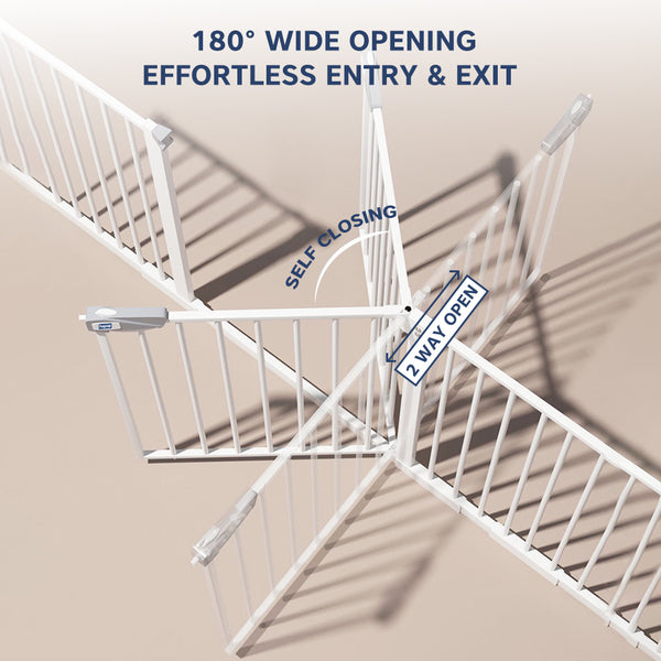Hopop Baby Safety Gate for Kids with Two-Way Auto-Close - 75x85 Cm