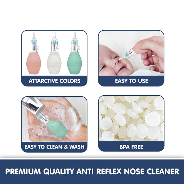 Hopop Anti-Reflux Baby Nose Cleaner, Gentle & Safe Nasal Aspirator