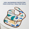 Hopop Easy-Clean Waterproof Baby Bib with Food Catcher Pocket