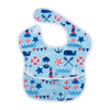 Waterproof Baby Apron Bib with Crumb Catcher Pocket