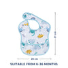 Waterproof Baby Apron Bib with Crumb Catcher Pocket