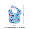 Waterproof Baby Apron Bib with Crumb Catcher Pocket