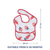 Waterproof Baby Apron Bib with Crumb Catcher Pocket