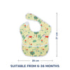 Waterproof Baby Apron Bib with Crumb Catcher Pocket