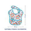 Waterproof Baby Apron Bib with Crumb Catcher Pocket