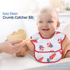 Waterproof Baby Apron Bib with Crumb Catcher Pocket
