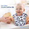 Waterproof Baby Apron Bib with Crumb Catcher Pocket