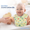 Waterproof Baby Apron Bib with Crumb Catcher Pocket